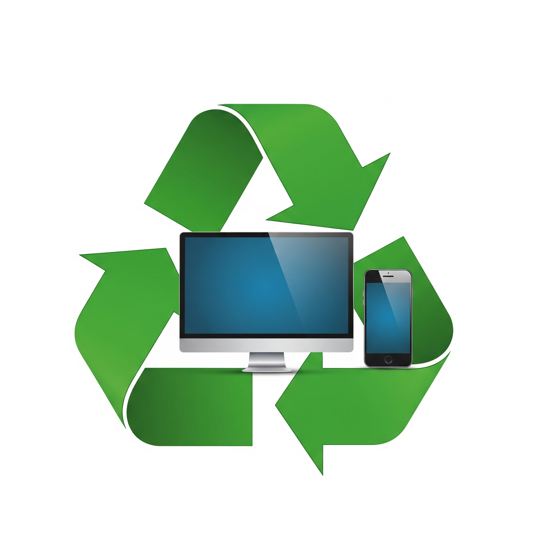 Ícone de reciclagem de eletrônicos